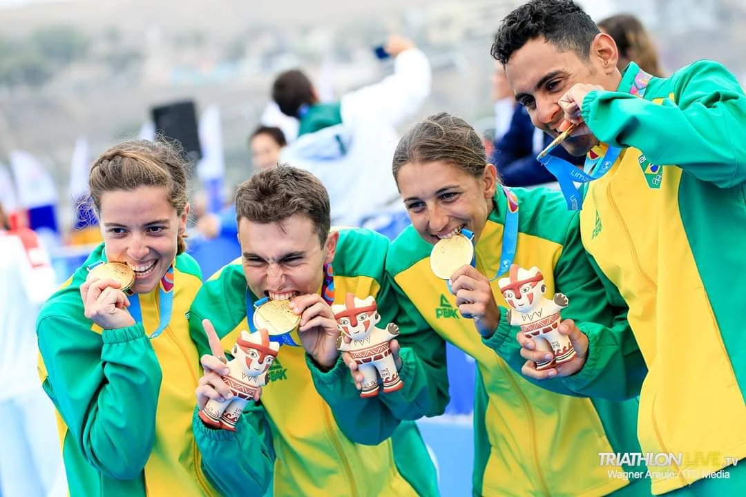 Equipe medalhista do team relay